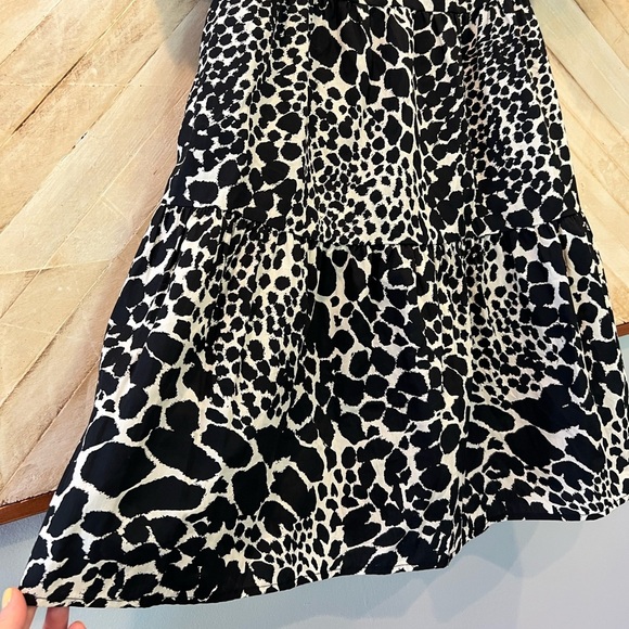 Who What Wear Animal Print Tiered Puff Sleeve Dress Size S - Picture 2 of 6